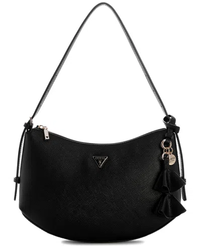 Guess Danielle Small Zip-top Shoulder Handbag In Black