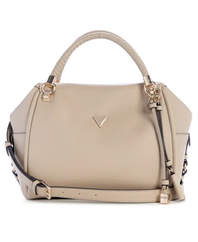 Guess Danya Top-zip Large Satchel Bag In Neutral