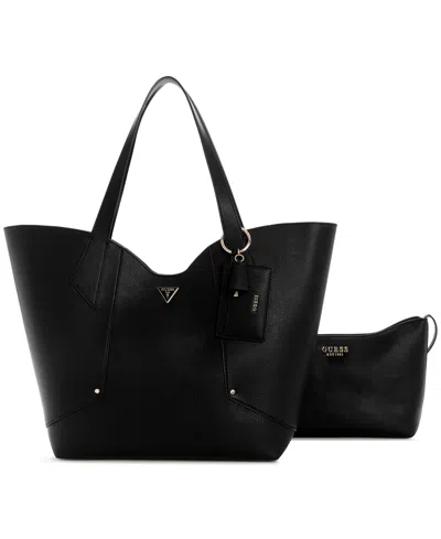 Guess Darcy Large Two In One Tote Bag In Black