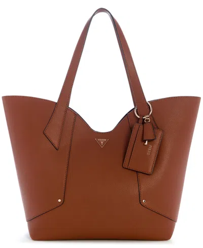 Guess Darcy Large Two In One Tote Bag In Brown