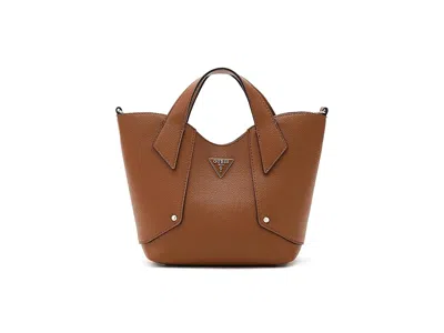 Guess Darcy Mini Tote Handbags Cognac: One Size In Brown