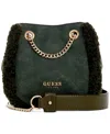 Guess Davika Convertible Crossbody In Forest