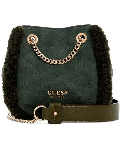 Guess Davika Convertible Crossbody In Forest