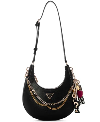 Guess Davina Small Shoulder Bag In Black