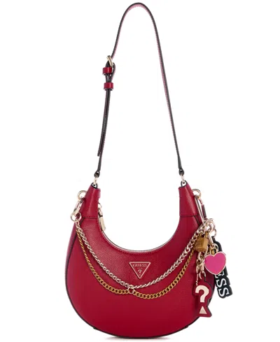 Guess Davina Small Shoulder Bag In Red