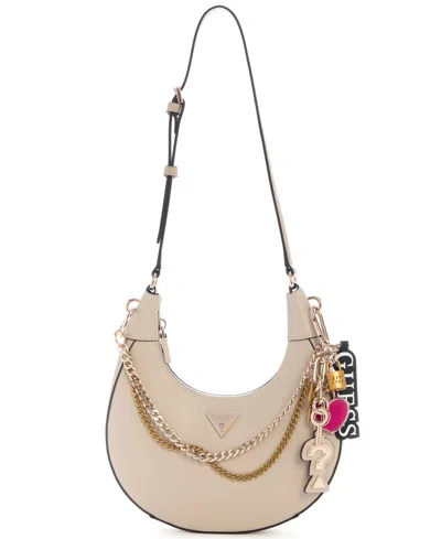 Guess Davina Small Shoulder Bag In Sand