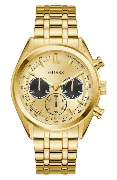 Guess Dawson Chronograph Bracelet Watch, 44mm In Gold
