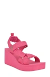 Guess Daysa Slingback Platform Wedge Sandal In Pink