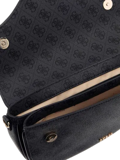 Guess Dea Flap Shoulder Bag In Black