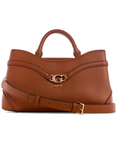 Guess Dea Medium Girlfriend Satchel In Brown