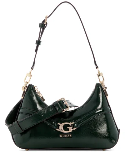 Guess Dea Small Top Zip Shoulder Bag In Black