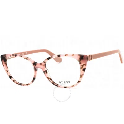 Guess Demo Cat Eye Ladies Eyeglasses Gu50107 074 53 In Multi