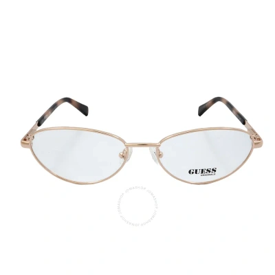 Guess Demo Oval Unisex Eyeglasses Gu8238 032 55 In Gold