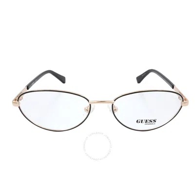 Guess Demo Oval Unisex Eyeglasses Gu8238 033 55 In Gold