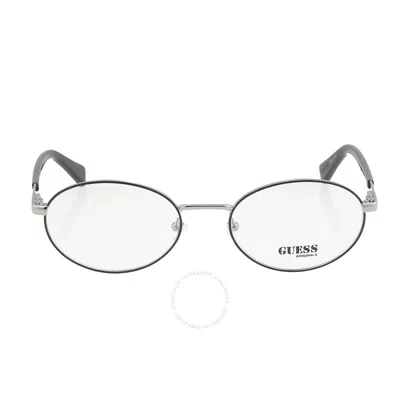 Guess Demo Oval Unisex Eyeglasses Gu8239 005 55 In Black