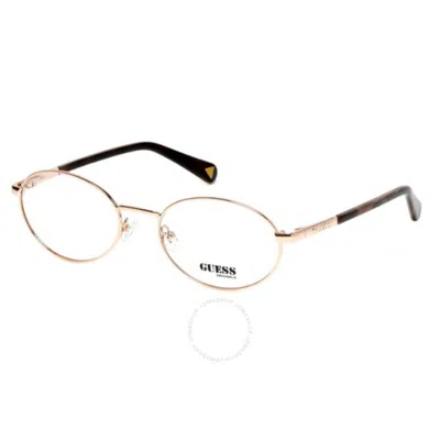Guess Demo Oval Unisex Eyeglasses Gu8239 032 55 In Gold