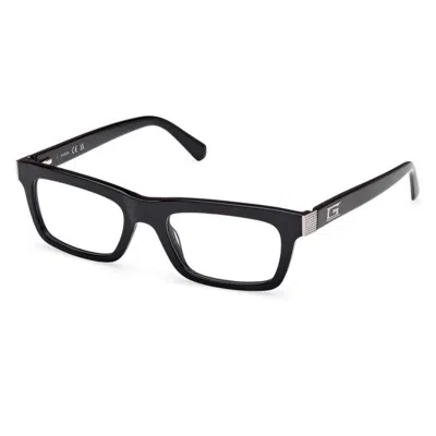 Guess Demo Rectangular Men's Eyeglasses Gu50242 001 53 In Black