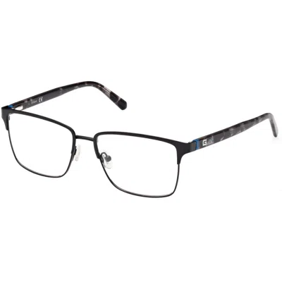 Guess Demo Rectangular Men's Sunglasses Gu50070 002 54 In Black