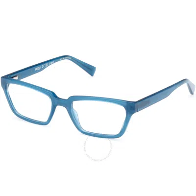 Guess Demo Rectangular Unisex Eyeglasses Gu8280 090 54 In Blue