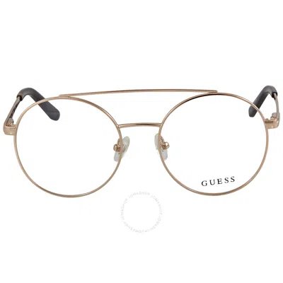Guess Demo Round Ladies Eyeglasses Gu2714 032 52 In Gold