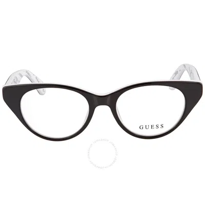 Guess Demo Round Unisex Eyeglasses Gu9192 005 47 In Black