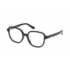 Guess Demo Square Ladies Eyeglasses Gu50154-d 001 52 In Black