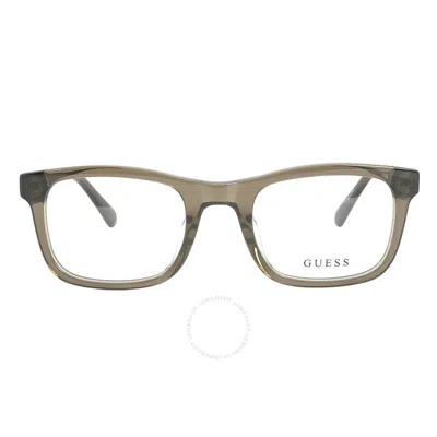 Guess Demo Square Men's Eyeglasses Gu50002 045 51 In Brown