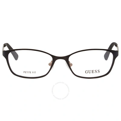 Guess Demo Square Unisex Eyeglasses Gu2563 002 49 In Black