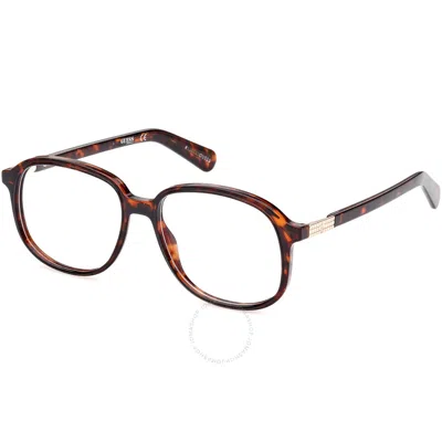 Guess Demo Square Unisex Eyeglasses Gu8255 053 53 In Brown