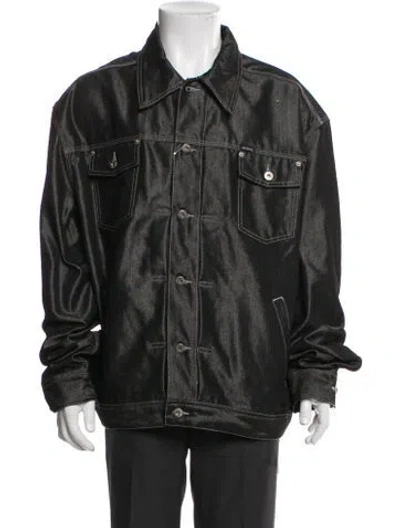 Pre-owned Guess Denim Jacket In Green