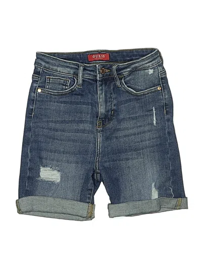 Pre-owned Guess Denim Shorts In Blue