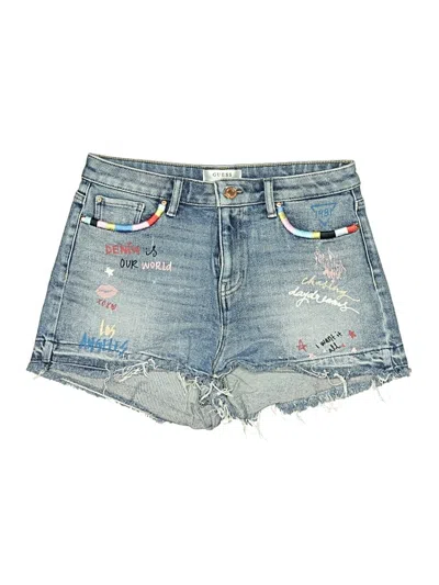 Pre-owned Guess Denim Shorts In Blue