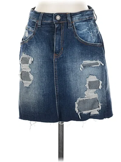 Pre-owned Guess Denim Skirt In Blue