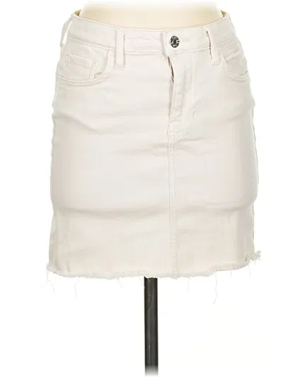 Pre-owned Guess Denim Skirt In Ivory