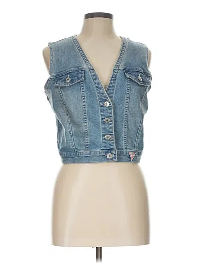 Pre-owned Guess Denim Vest In Blue