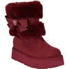 Guess Denla Faux Fur Bootie In Red