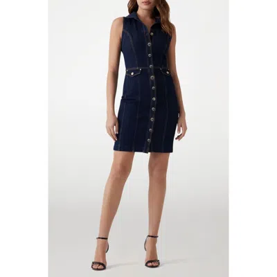 Guess Destiny Denim Shirtdress In Blue