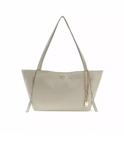 Guess Devon 3 Comp Tote Bag In Beige