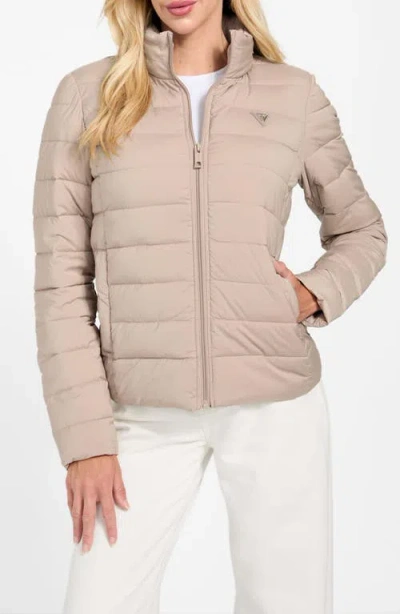 Guess Diann Puffer Jacket In A10l-open