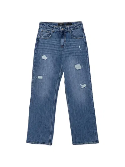 Guess Kids' Distressed Jeans In Blue