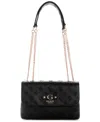 Guess Dita Convertible Xbody Flap Bag In Black