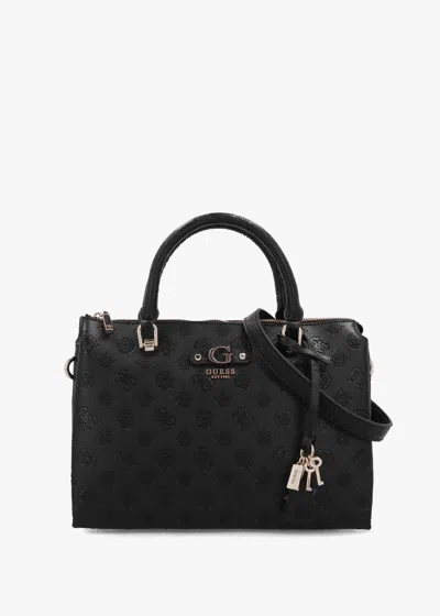 Guess Dita Multi Compartment Black Satchel Bag