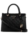 Guess Dita Multi Compartment Satchel Bag In Black
