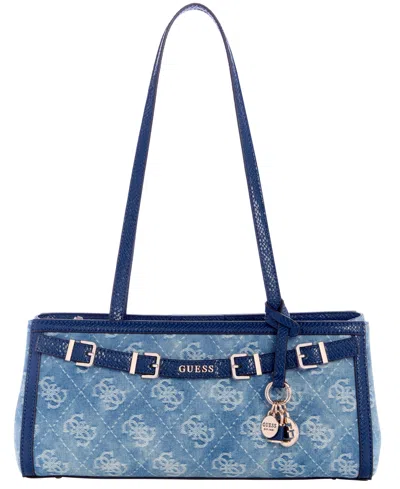Guess Dovie Girlfriend Shoulder Mini Satchel Bag In Blue