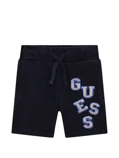 Guess Babies' Drawstring Appliqué Shorts In Black