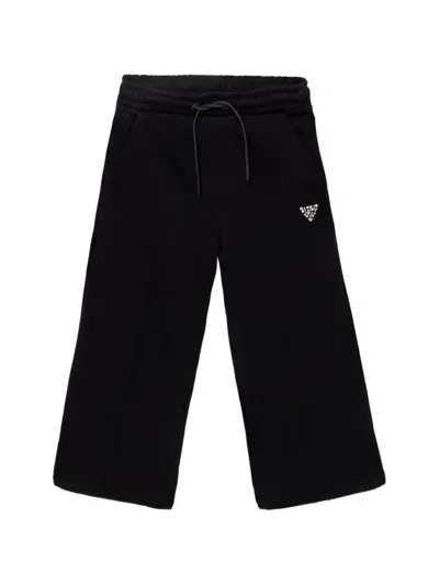 Guess Kids' Drawstring-fastening Track Pants In Black