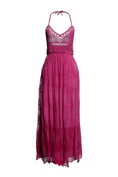 Guess Dress Fuchsia In Pink