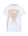 Guess Eco Man T-shirt Beige Size S Organic Cotton, Cotton In White