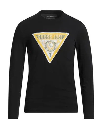 Guess Eco Man T-shirt Black Size Xs Organic Cotton, Cotton, Elastane