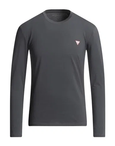 Guess Eco Man T-shirt Grey Size L Organic Cotton, Cotton, Elastane In Gray